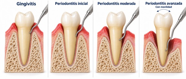 Ilustración 3D: Enfermedad periodontal